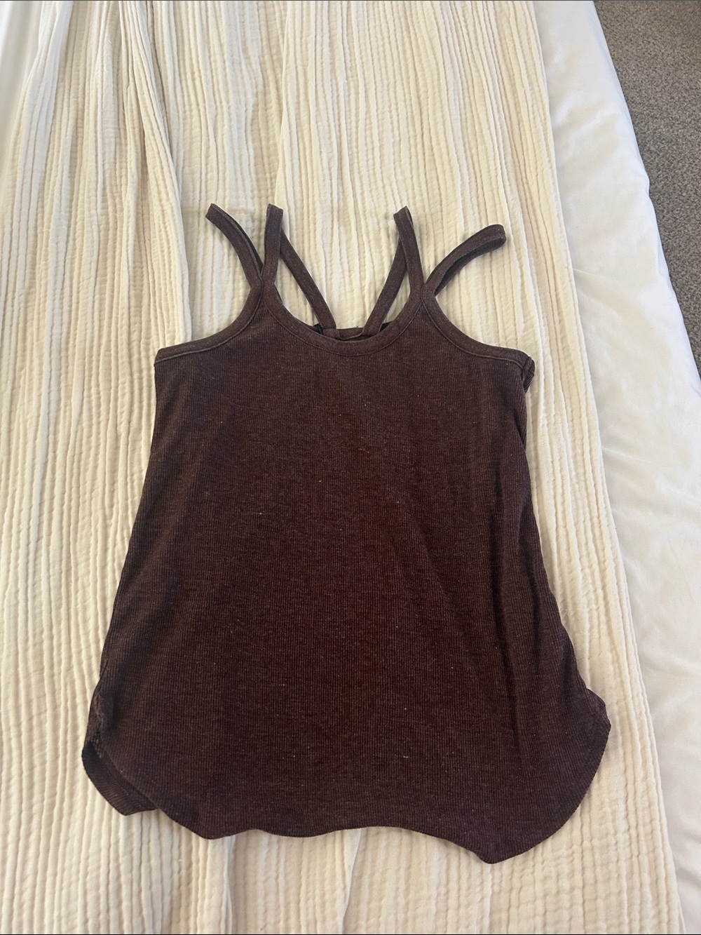 Women’s Double-Strap Tank Top in burgundy